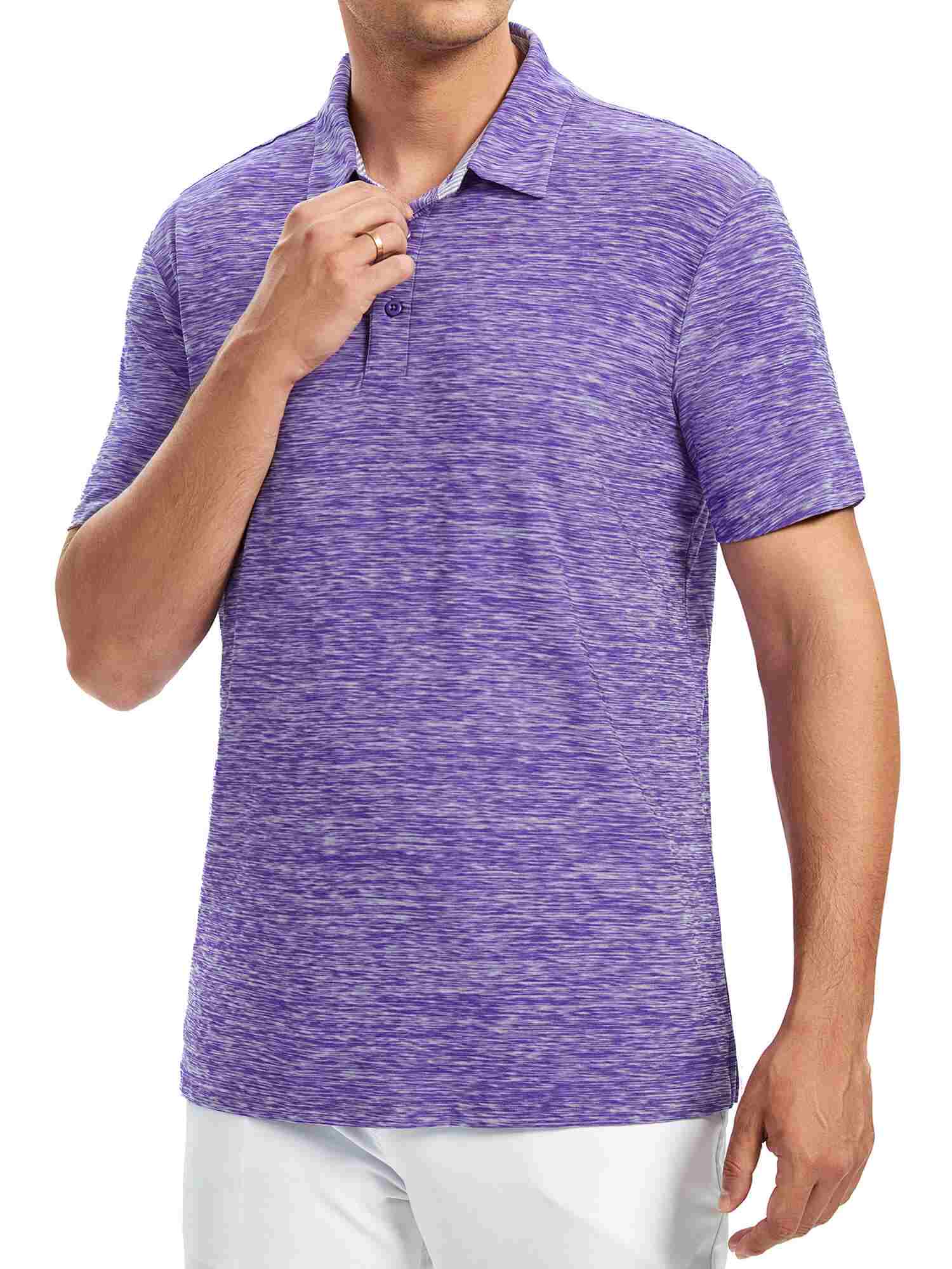 Demotime Men‘s Golf Shirt Moisture Wicking Quick-Dry Short Sleeve Casual Polo Shirts for Men