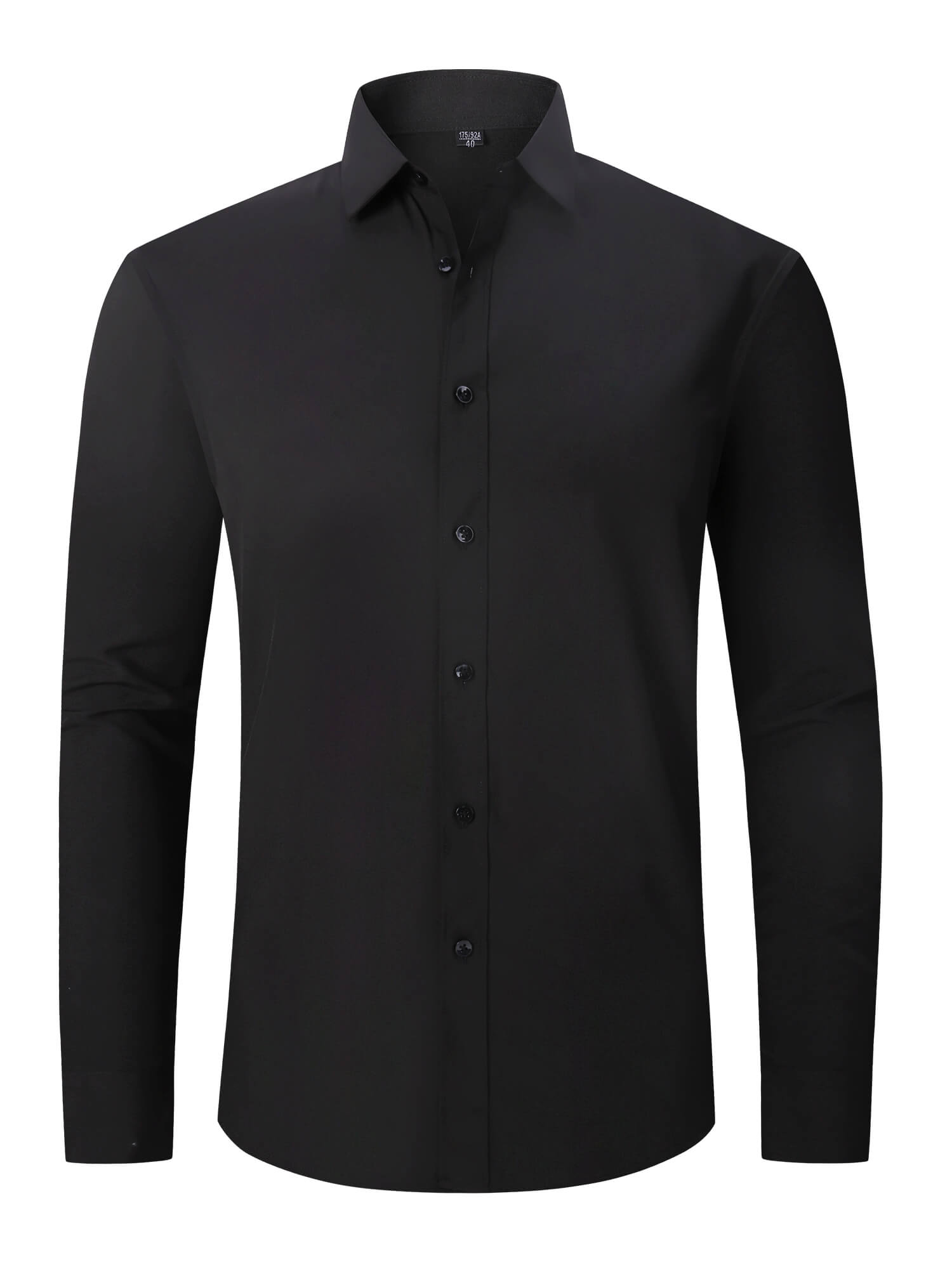 Demotime Men's Formal Blouses Long Sleeve Wrinkle Free Stretch Business Button-Up Shirt