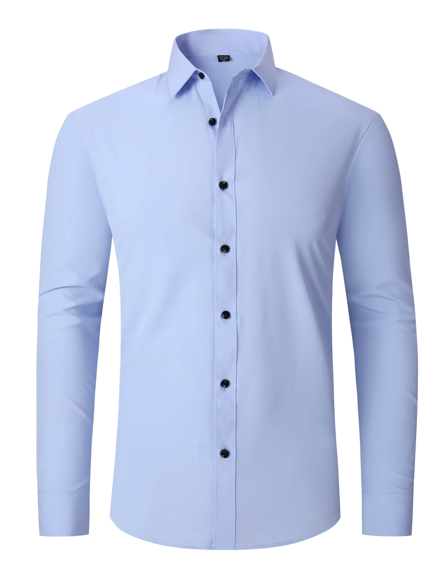 Demotime Men's Formal Blouses Long Sleeve Wrinkle Free Stretch Business Button-Up Shirt