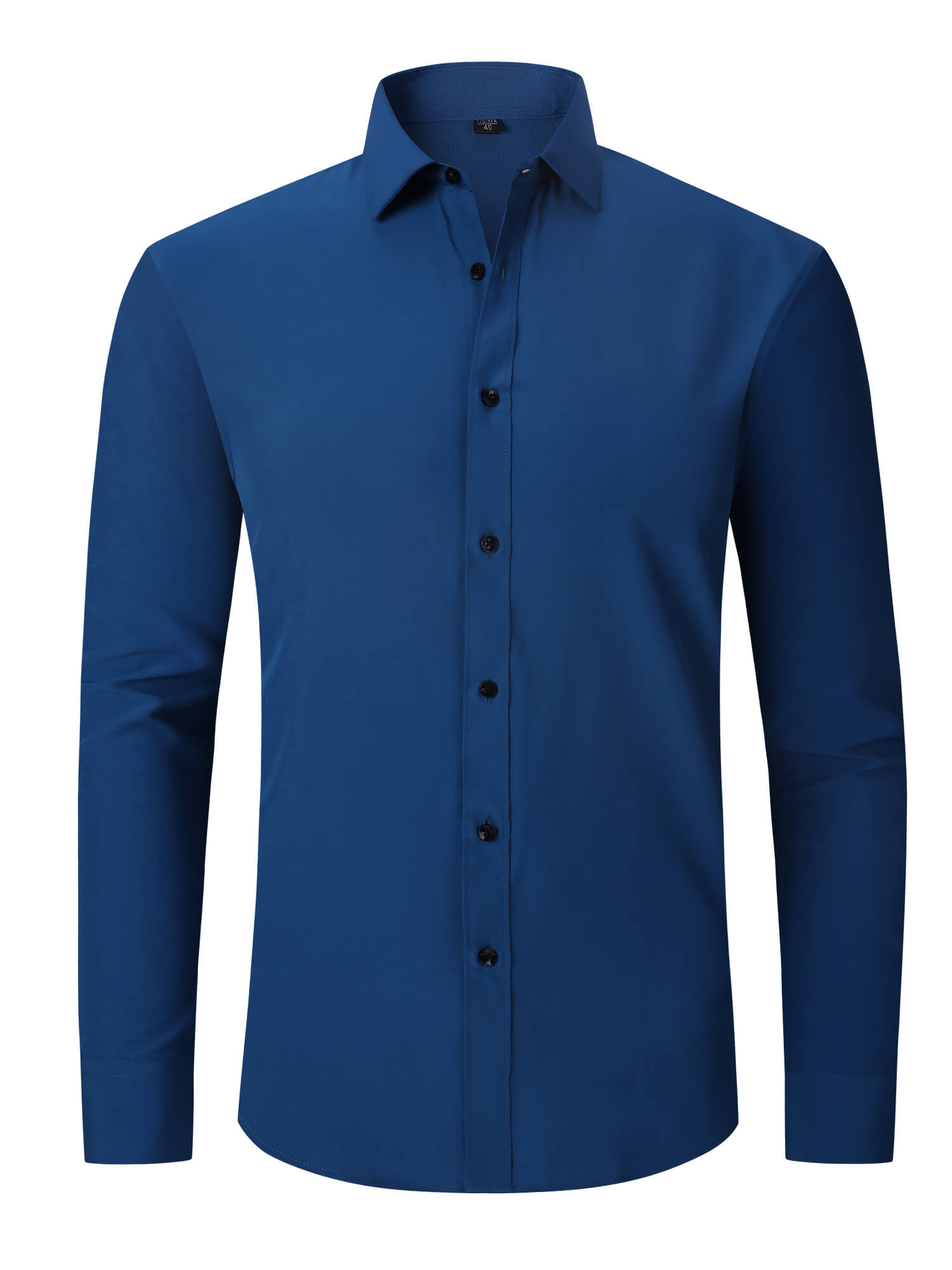 Demotime Men's Formal Blouses Long Sleeve Wrinkle Free Stretch Business Button-Up Shirt