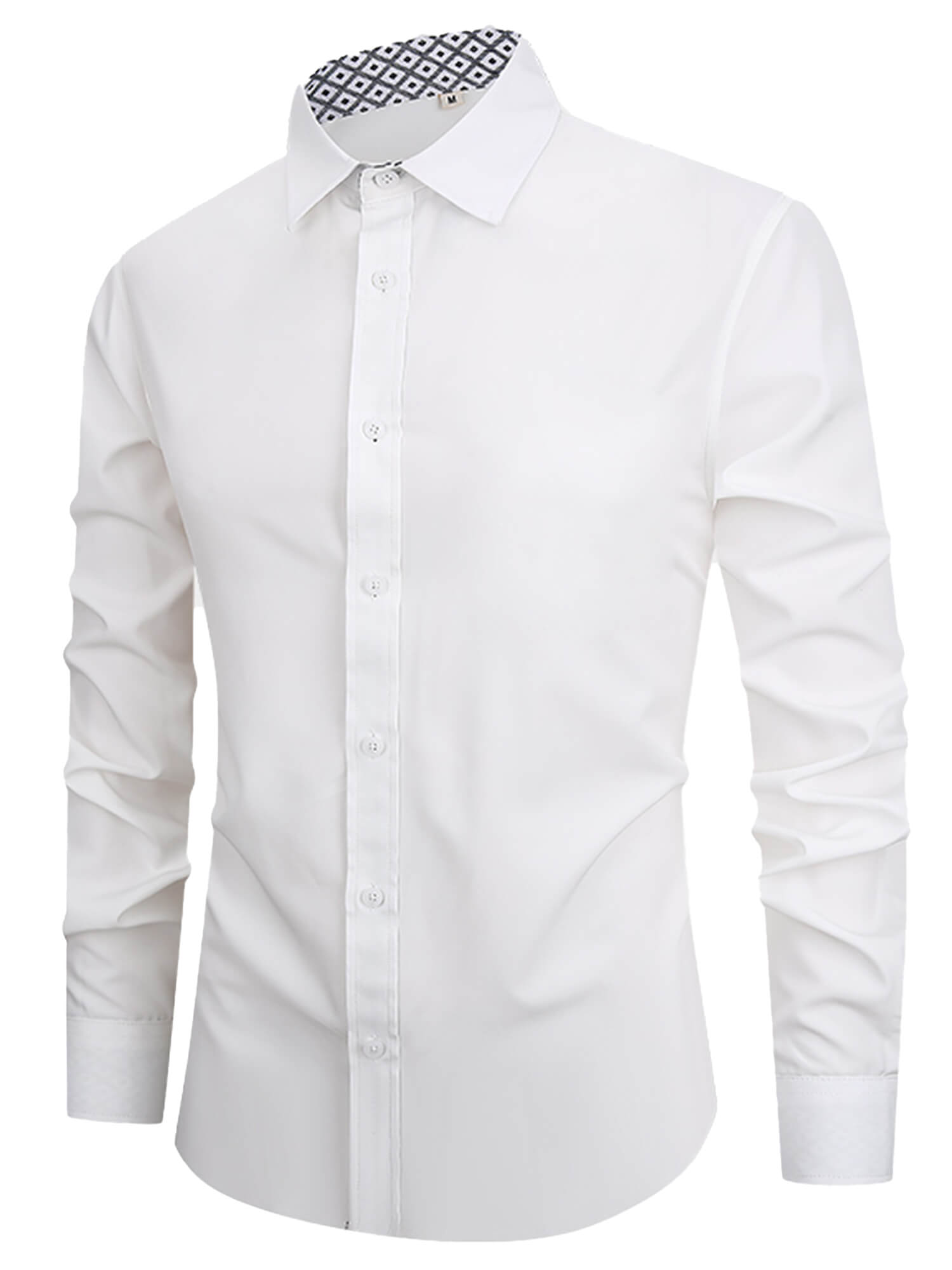 Demotime Mens Dress Shirts Long Sleeve Wrinkle-Free Business Casual Button Down Shirt