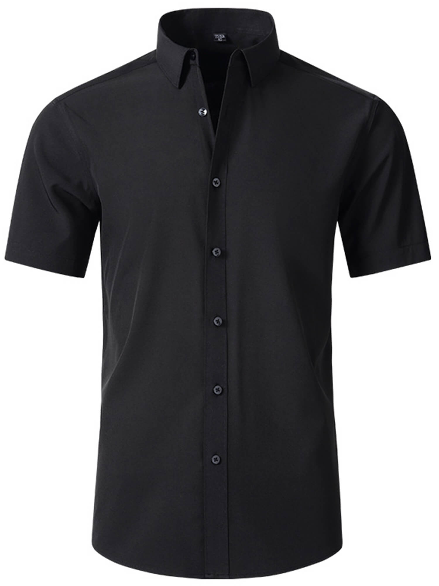 Demotime Mens Dress Shirts Short Sleeve Solid Formal Business Shirts